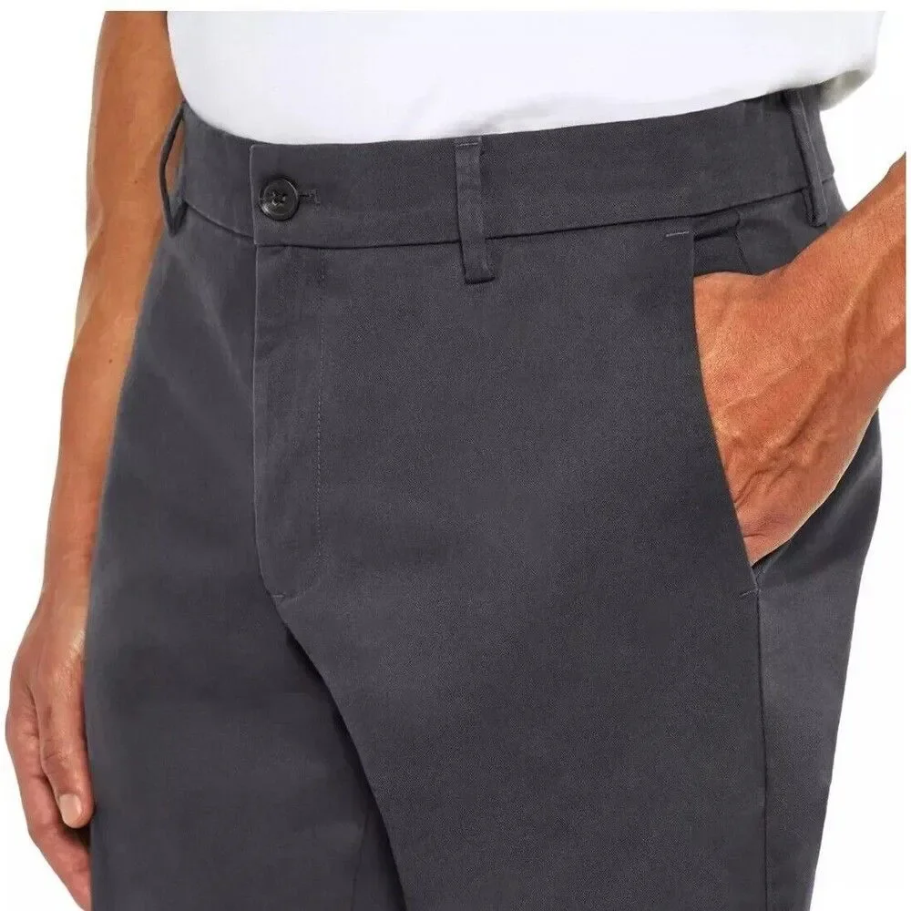 Banana Republic Men’s Cotton Chino Pant 40x29 Gray Slim Straight Fit Stretch NEW - Picture 3 of 7
